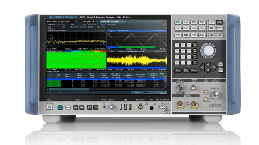 Rohde & Schwarz atualiza o analisador de sinal e espectro R&S FSW para uma largura de banda de análise interna de 8,3 GHz